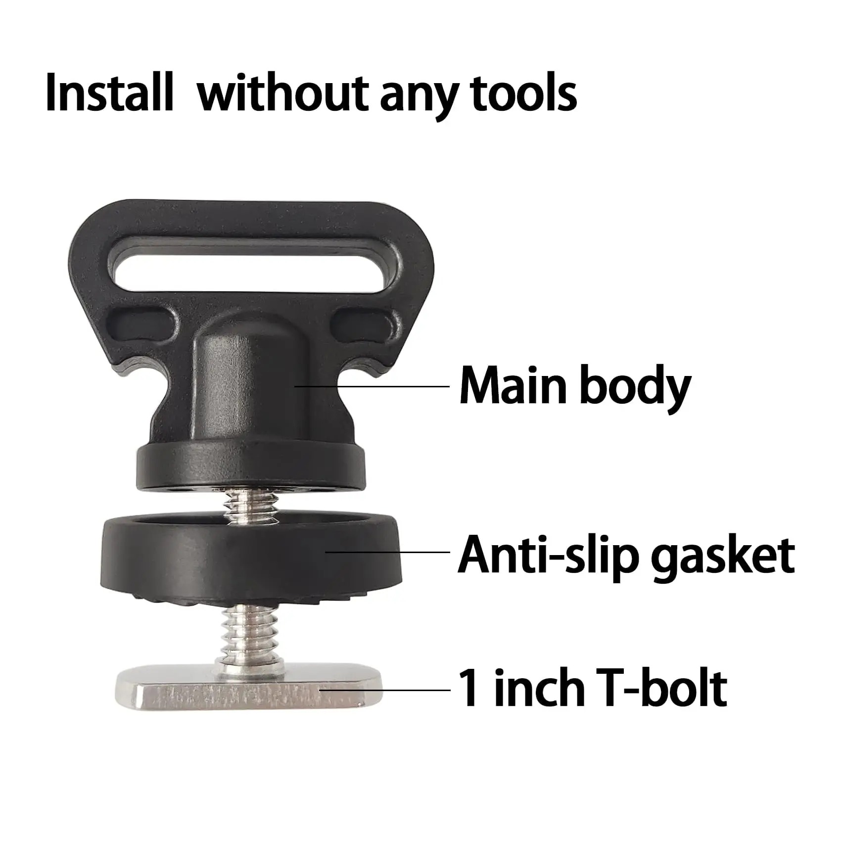 Fishing Kayak Cart - Kayak Track Tie Down Anchor Mount