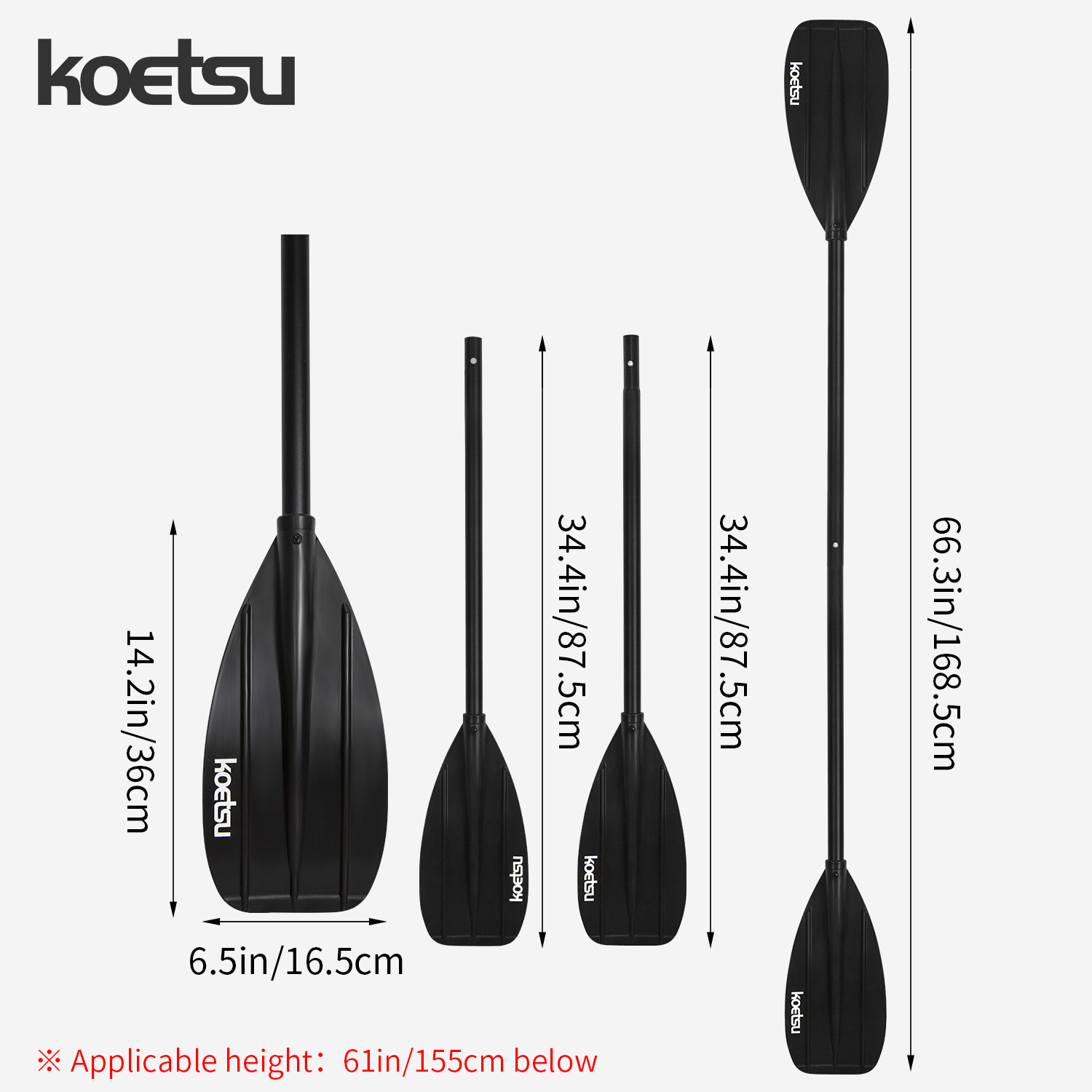 KOETSU Aluminum Alloy Double-H - Fishing Kayak Paddle review and price