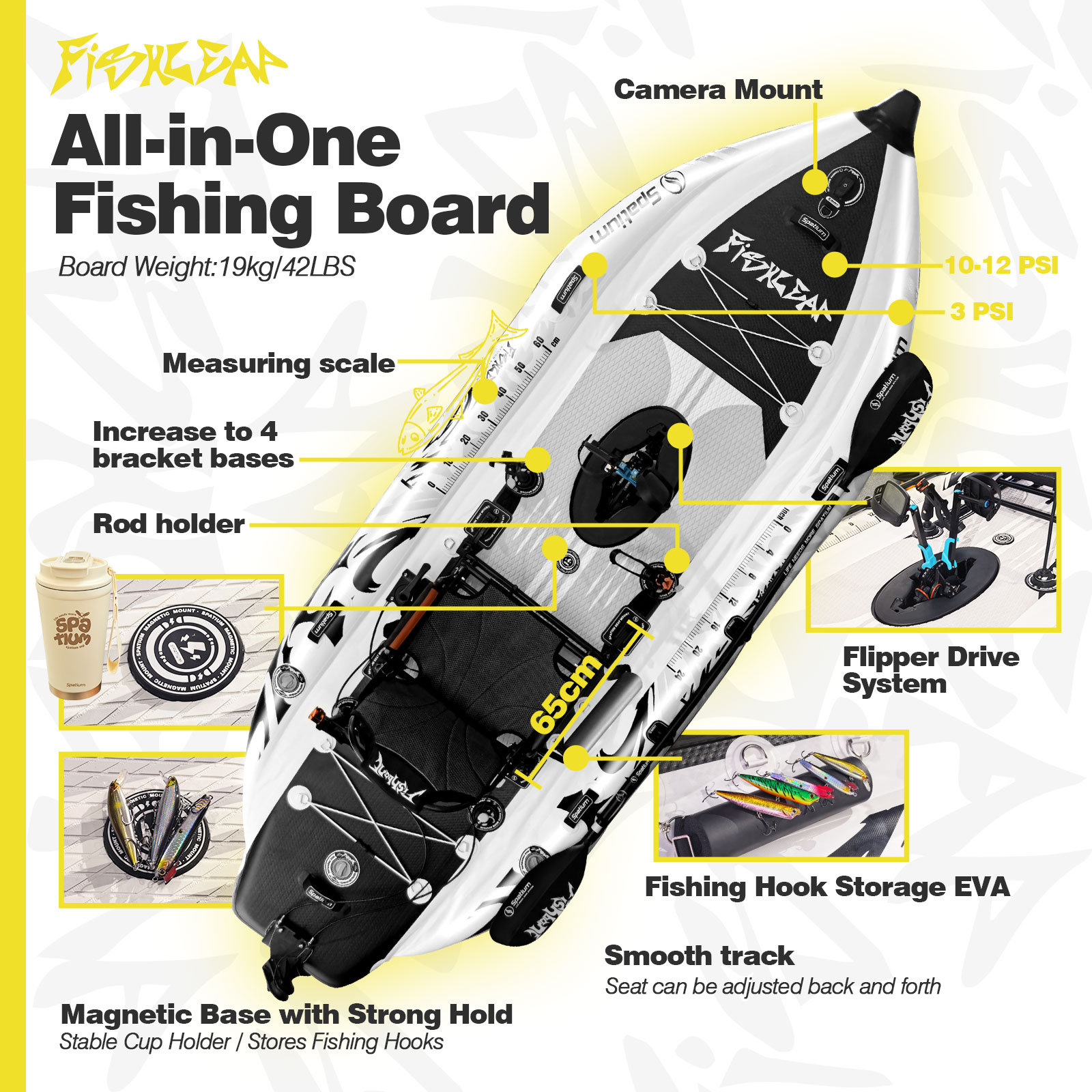 Spatium 11.5ft Flipper Pedal D - Fishing Kayak Inflatable review and price